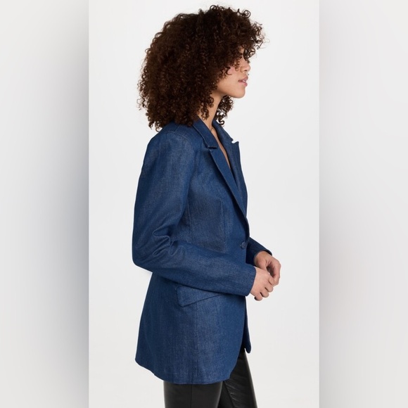 Good American Denim Blazer in True Blue Classic Business Minimalist 2 - Picture 6 of 17